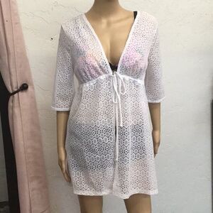 Catalina White Swimsuit Cover Up Small